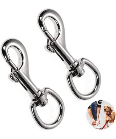 Buy 2 Robust Carabiner Hooks - Silver Swivel Hook for Dog Leash Mountaineering & Keychain - Durable Pet Buckles - Buy Online on GoSupps.com