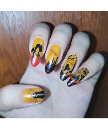 Nail Art Stamping Plate Set - Bat Owl Cat Designs & Thorns - DIY Party Nail Templates for Creative Designs - Buy Online on GoSupps.com