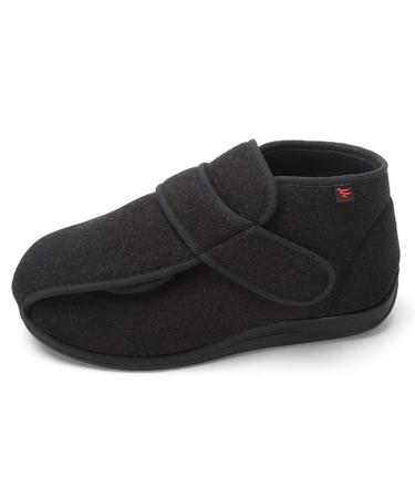 MisFun Wide Men Diabetic Shoes Keep Warm Mens Slippers Wide Width Winter High Top Men's Diabetic Shoes Can to Enhance Comfort for Sensitive Feet Toes (Color : Black Size : 7.5) 7.5 Black