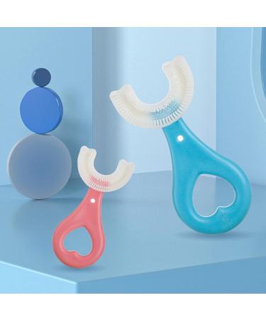 Buy All-Round Blue U-Shaped Toothbrushes for Kids | Silicone Bristles for Gentle Gum Massage | International Shipping Available - Buy Online on GoSupps.com