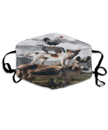 Breathable premium facial protection cover donkey dog cat and chicken women men anti wind dust protection protective cover for skiing camping travel safety daily use
