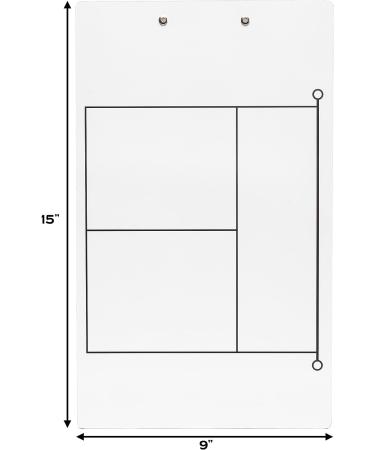 Murray Sporting Goods Pickleball Coaches Clipboard | Dry Erase Double-Sided Pickleball Clipboard for Coaching | Double-Sided Pickleball Coach Marker Whiteboard - Buy Online on GoSupps.com