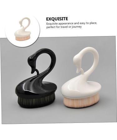Housoutil 1pc Makeup Brush Cosmetic Applicator Supple Foundation Brush Portable Powder Brush Swan Foundation Brush Loose Liquid Travel Artificial Fiber Seamless White Face Brush - Buy Online on GoSupps.com
