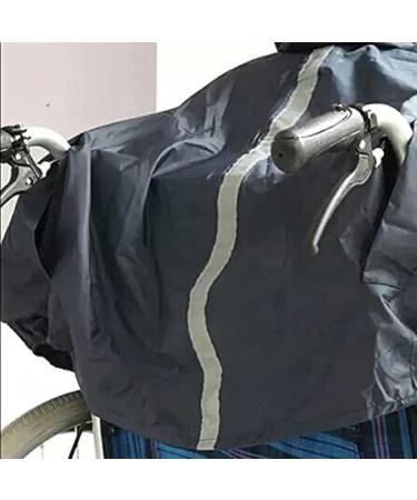 Windproof Wheelchair Cover Universal Wheelchair Rain Rain Poncho Coat Cosy Soft Hooded Wheelchair Rain Cover Cape Poncho Cover for Adult Elderly Seniors - Buy Online on GoSupps.com