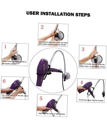 FOMIYES Hair Dryer Stand Hair Dryer Holder Hair Dryer Bracket Hair Dryer Storage Holder Pet to Rotate Shelf - Buy Online on GoSupps.com