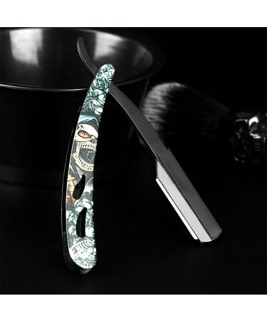 Ghost Shaving Knife | Dual Blade Foldable Razor for Hair Removal - SUS Black Manual Shaver for Face Beard Underarm Body & Eyebrow (TD106MG2-25 Blades - Buy Online on GoSupps.com