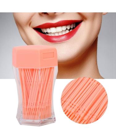 200pcs 2 Ends Toothpicks Plastic Colored Teeth Tooth Picks with Toothpick Dispenser for Home Restaurant Hotel(Orange) - Buy Online on GoSupps.com