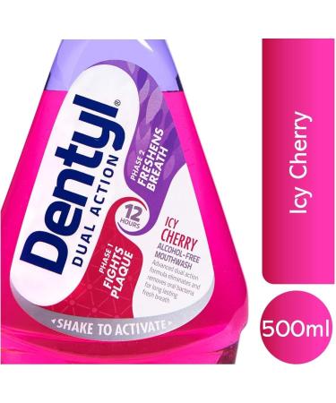 Dentyl Dual Action CPC Mouthwash 12hr Fresh Breath & Total Care 500ml - Alcohol-Free ICY Cherry - Buy Online on GoSupps.com
