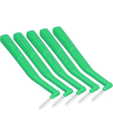 Interdental Brushes for Effective Dental Care | L-Shaped 5-Part Brush for Plaque Removal & Braces | Green - Buy Online on GoSupps.com