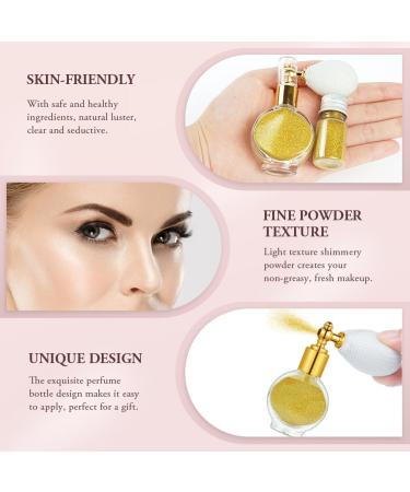 AOOWU Glitter Powder Spray Shiny Body Glitter Spray for Women Highlighter Loose Powder Spray Shimmer Sparkle Pearl Powder Makeup Spray for Body Hair Face and Clothing Colorful Gold - Buy Online on GoSupps.com