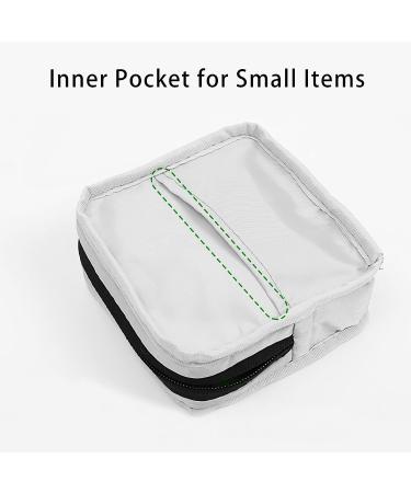 OWTING Sanitary Napkin Storage Bag | Menstrual Cup Pouch | Geometric Stitching | Small Makeup Organizer | Portable & Large Capacity | Black - Buy Online on GoSupps.com