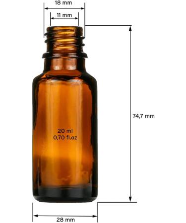  Octopus Octopus Set of 5 20 ml brush bottles with mounted brush brown glass bottle with brush cap nail polish bottle e.g. for varnish paint glue oils - Buy Online on GoSupps.com