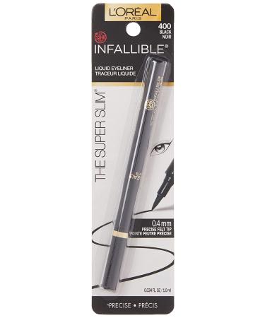 L'Oreal Infallible Super Slim Liquid Eyeliner Black 400 - 0.034 fl oz for Precise Application - Buy Online on GoSupps.com