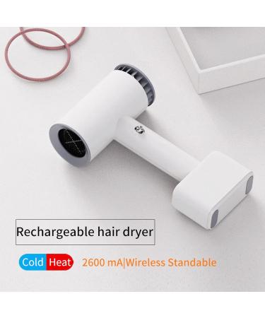 Cordless Hair Dryer Rechargeable Hair Dryer 57 C Constant Temperature Hair Care Hot Air/Cold Air Available Overheating Protection Gifts for Christmas/New Year/Valentine's Day Travel Hair Dryer - Buy Online on GoSupps.com