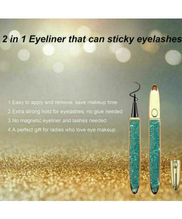 2 in 1 Eyelash Glue Liner Pen Waterproof Self-Adhesive Magic Eyeliner Pencil Non-Magnetic No Glue Needed Black Eyelash Pen (J02) - Buy Online on GoSupps.com