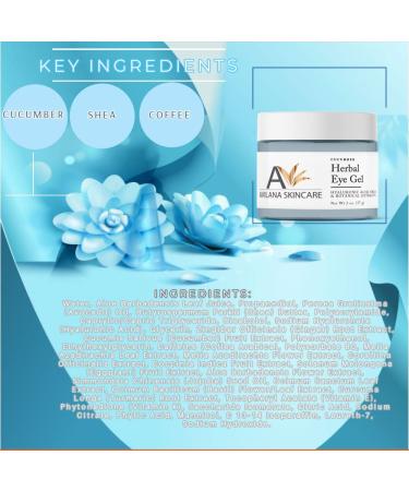 Avilana Cucumber Herbal Eye Gel - Cooling Gel for Youthful Eyes | Reduces Puffiness, Dark Circles, and Fine Lines | Calming and Hydrating Formula - Buy Online on GoSupps.com