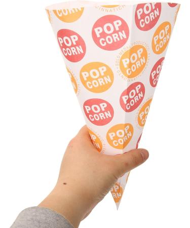 minkissy 150 Pcs Popcorn Bag Cookie Packaging Bags Gift Bags Waffle Cones Wedding Cone Bags Mini Candy Halloween Candy Bags Pink Marshmallows Pink Candy Snack Child Biscuit Paper - Buy Online on GoSupps.com