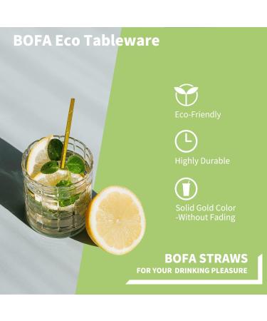 Gold Paper Straws 100 Counts Biodegradable Disposable Straws Foil Metal Golden Drinking Straws for Party Supplies Birthday Wedding Decorations Bridal/Baby Shower and Holiday Celebrations Solid Gold - Buy Online on GoSupps.com