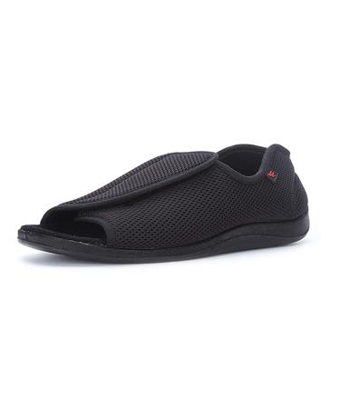 Yytcsjz Unisex Diabetic Slippers Air Cushion Lightweight Walking Shoes Comfort for Elderly Comfy Orthopedic Footwear for Swollen Feet Plantar Fasciitis (Color : Black Foot Length : 12)