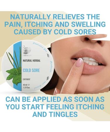 BenePura Natural Cold Sore Cream for Lips with Plantain and Tea Tree Oil - 40ml - Buy Online on GoSupps.com