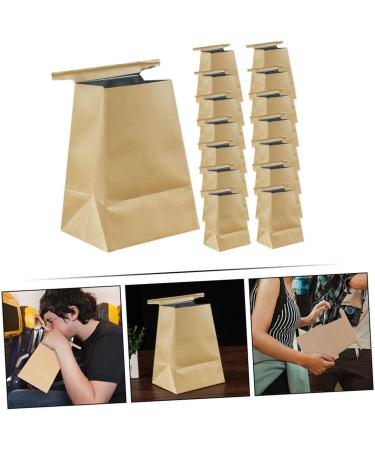 45 Pack Healeved Car Trash Bags - Disposable Vomit Bags for Travel - Light Brown Kraft Paper - Buy Online on GoSupps.com