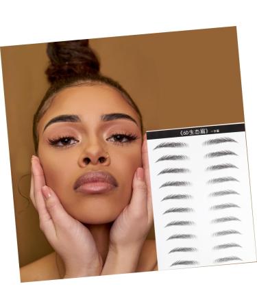 NOLITOY 2 Pairs Hair- Eyebrows Authentic Eyebrows Artificial Eyebrow Patch Eyebrow Stickers Disposable 3d 21.00X15.00X0.01CM Black - Buy Online on GoSupps.com