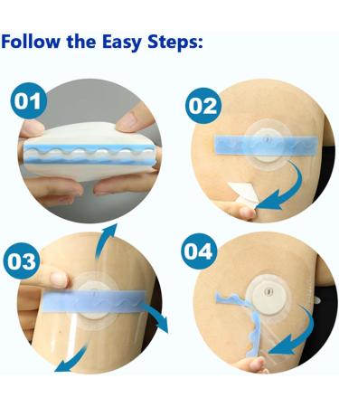 Waterproof CGM Sensor Protection Patches | Clear 10-Day Adhesive Tape for Libre 3 | 55-Pack 6.5cm Transparent - Buy Online on GoSupps.com