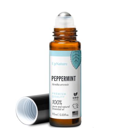Peppermint Essential Oil Roll On - Topical Peppermint Oil - Relieves Head Tension, Pregnancy Essentials, Reduces Stress & Soothes Aches- Premium Quality, Therapeutic Grade Aromatherapy Oil