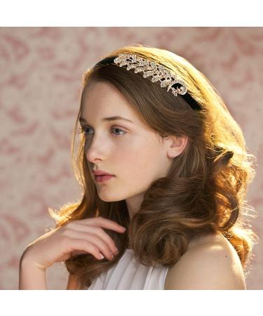 2 Pack Crystal Rhinestone Women's Hairbands - Non-Slip Elastic Headbands for Fashionable Hair Jewelry and Accessories - Buy Online on GoSupps.com