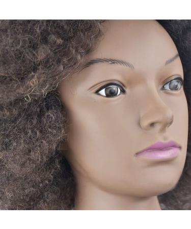 Styling Head for Afro Hair - 25cm 100% Real Hair | Professional Hairdresser Tool with Free Clamp - Shop Now! - Buy Online on GoSupps.com