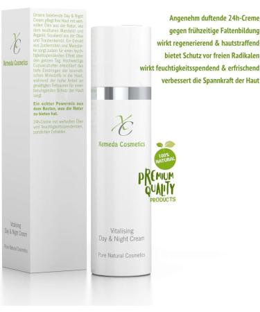  Xemeda Cosmetics Revitalising Day and Night Cream - Beauty Care with Precious Natural Oils - Moisturizing Anti-Wrinkle Cream - Natural Cosmetics 50ml - Made in Germany - Buy Online on GoSupps.com
