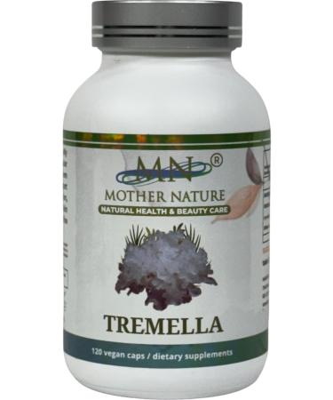 Mother Nature Organic Tremella (Tremella Fuciformis) Mushroom Capsules - Skin Aging Support -1000mg - 120 Vegan Caps - Made in USA - Buy Online on GoSupps.com