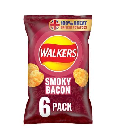 Walkers Walkers Crispy Smoked Bacon 6 x 45g