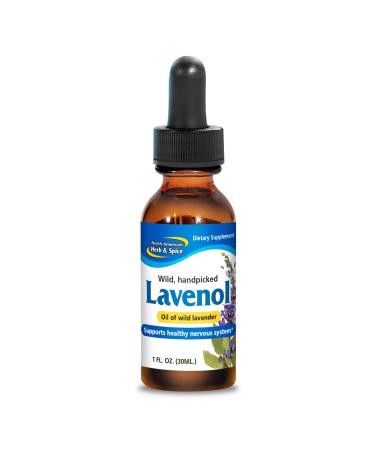 NORTH AMERICAN HERB & SPICE Lavenol - 1 fl. oz. - Wild Lavender Oil - Supports Healthy Nervous System Nourishes Skin & Hair - Non-GMO - 430 Servings