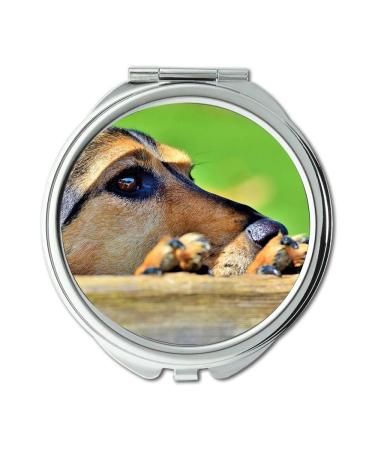 Mirror Travel Mirror Hybrid Dog Small Dog Pet Animal Head Dog Head pocket mirror portable mirror