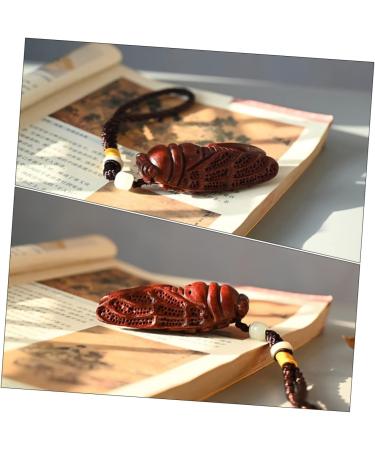 Exceart Wooden Handle Key Rings - Chinese Chain Pendant Unique Wood-Carved Mobile Accessories Cell Phone & Car Keychains Handbag Decorations - Buy Online on GoSupps.com