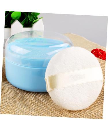 MERRYHAPY 2 Pieces Box Talcum Powder Puff Case for Loose Powder Children's Powder Puff for Body Powder Infant Baby Powder Box Soft Powder Puff Blue - Buy Online on GoSupps.com