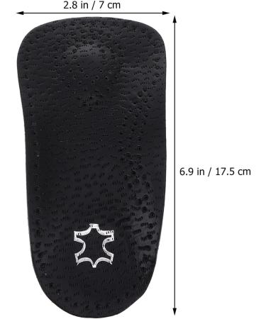 DOITOOL Plantar Fasciitis Relief Insoles - Arch Support Cushioned Inserts for Men and Women - Leather Arch Half Pad for Flat Feet - 1 Pair Black Heel Cushions - Size 39-40 - Buy Online on GoSupps.com