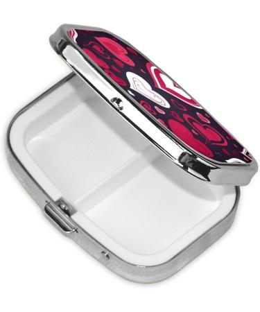 Happy Valentine's Day Printed Square Pill Box | Portable Travel Medicine Organizer - Buy Online on GoSupps.com