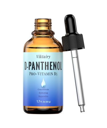 D Panthenol Liquid (1.7 fl.oz 60g) Concentrate Pro-vitamin B5 Raw Active Ingredient for Skin Hydration Cosmetic Grade Dexpanthenol for DIY Face Hair Nails and Skincare Serum Moisturer