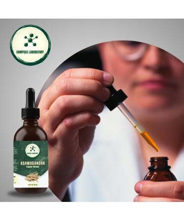 COMPASS LABORATORY Ashwagandha Liquid Drops - Mood Support and Wellness Supplement - Natural Cortisol Manager and Immune Booster - 2 fl oz - Buy Online on GoSupps.com