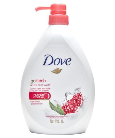 Dove Go Fresh Revive Body Wash  Pomegranate and Lemon Verbena Scent  33.8 Ounce (1 Liter) International Version Pomegranate 33.81 Fl Oz (Pack of 1)