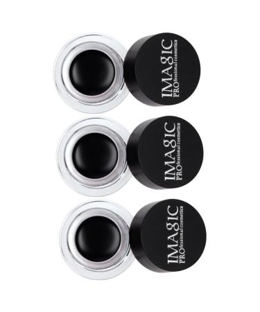 FOMIYES 3pcs Waterproof Eye Liner Pencil Eyeliner Creamy Eye Liner Gel Portable Cosmetic 1 count (Pack of 1) Blackx3pcs