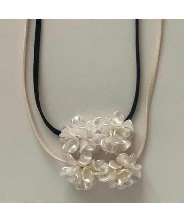 Buy Oralgo's Irregular Flower Trailer Collar Necklace | Adjustable Black Flower Neck Chain with Colorful Pearls - International Shipping Available - Buy Online on GoSupps.com