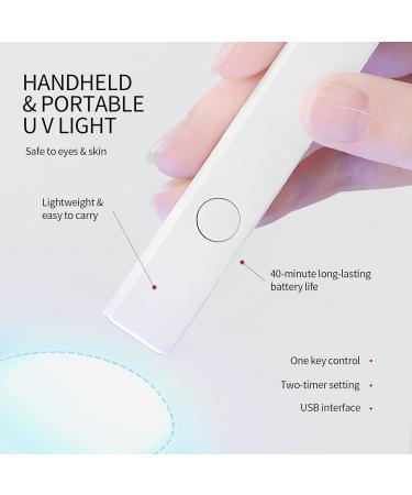 Buy Saviland Mini UV Lamp for Gel Nails | Rechargeable Small LED Nail Polish Dryer | Perfect Gift for Women - SHANKE - Buy Online on GoSupps.com