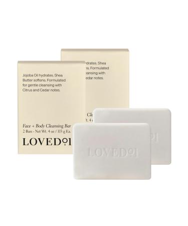 Face & Body Cleansing Bar John Legend Skincare Soap-Free & Gentle Non-Stripping Cleanser Moisturizing with Shea Butter (4 Bars 4 oz per bar)