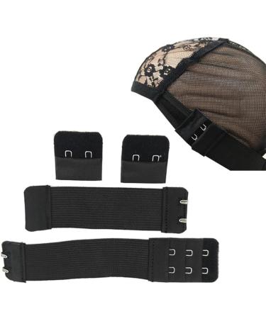 Ciieeo 24-Piece Adjustable Extensions & Wigs Hook Adapter Tapes Comfortable Stretchy Accessories for Women | Size 2x3pcs Black - Buy Online on GoSupps.com