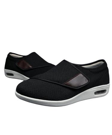MisFun Orthopedic Slippers for Women And Men Wide Diabetic Shoes Men Women Diabetes Edema Swollen Shoes Elderly Adjustable Easy Switch Applies To Post Operation Surgery 8 Black