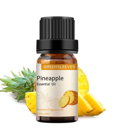 GREENSLEEVES Pineapple Essential Oil 10ml 100% Pure Organic Pineapple Scent Aromatherapy Diffuser Oils 10ml (Pineapple)