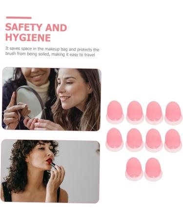 Housoutil 10pcs Lip Brush Set Brush Holder Beauty Brush Blush Brush Cap Lip Mask Cosmetic Head Cover Lip Balm Applicator Makeup Spatula Silica Gel Makeup Brush Travel Lip Liner Brush - Buy Online on GoSupps.com